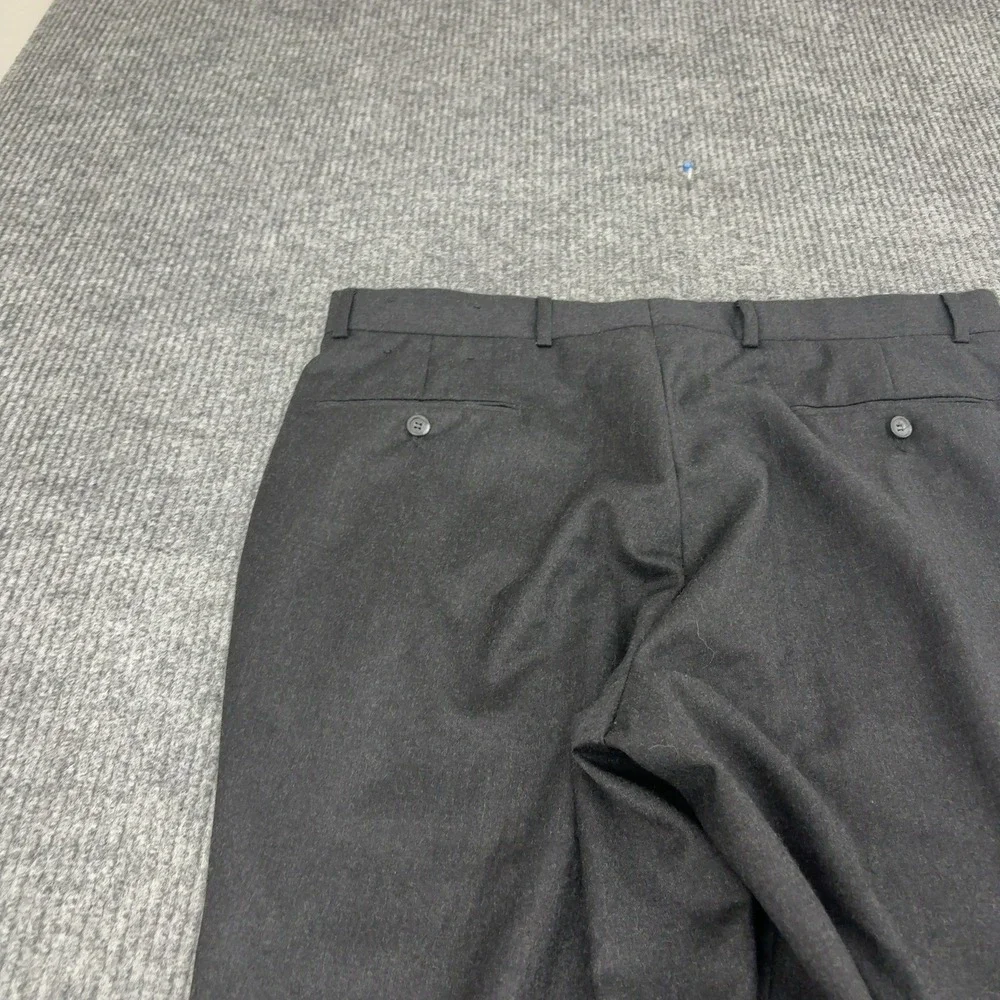 Brooks Brothers Dress Pants Mens 36 Black Wool Stretch Flat Front Classic Style